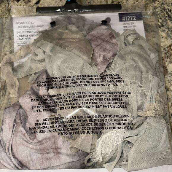 Mummified Mummy Ghost Scary Halloween Costume Child Large 12-14 - Picture 3 of 3